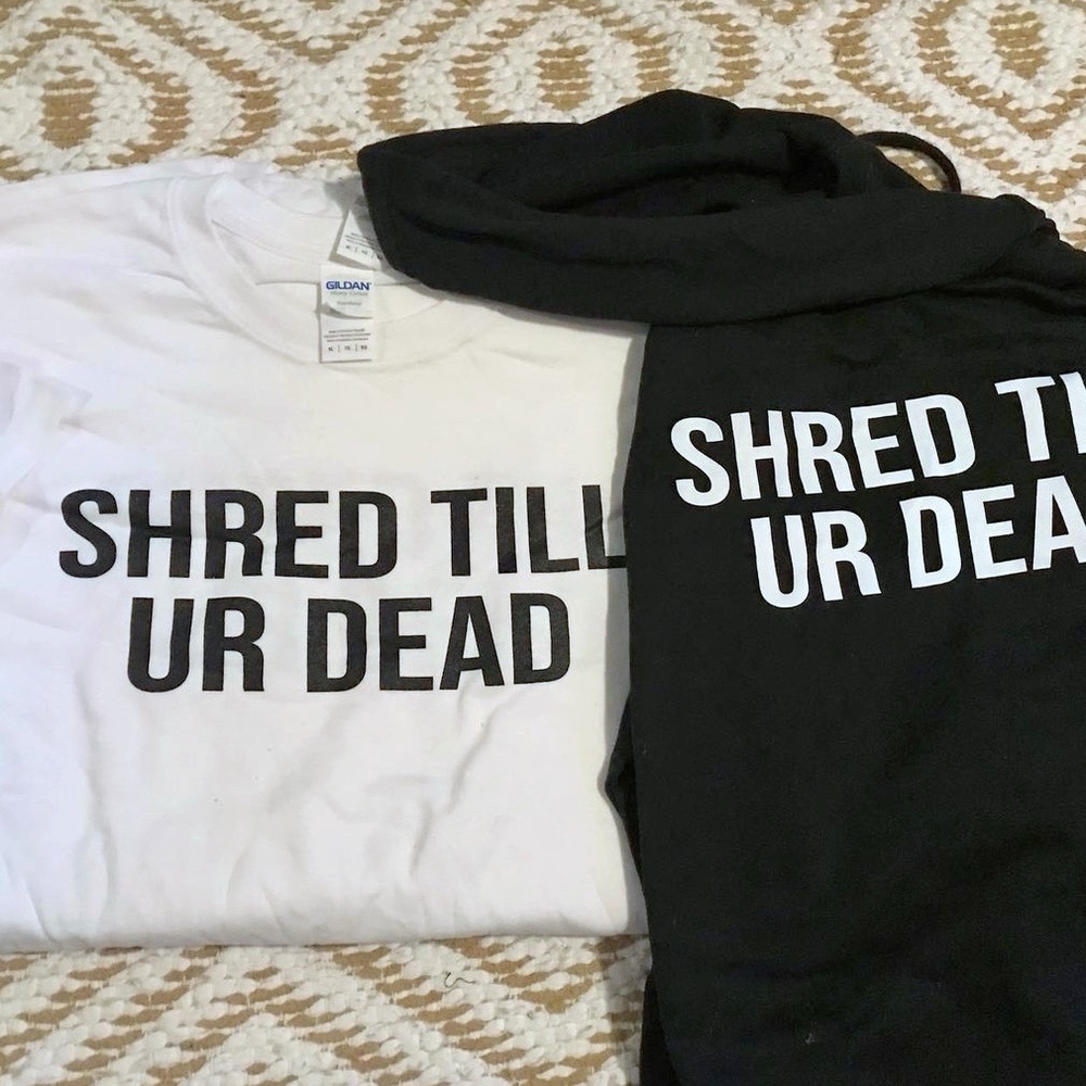 NEW ‘Shred Till Ur Dead’ Novelty Crew Neck - Picture 3 of 6